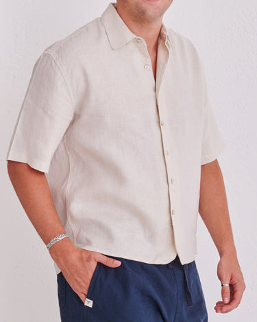 Sand Hemp Short Sleeve Shirt