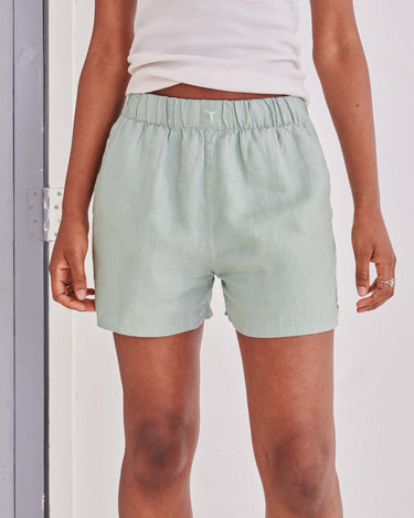 Olive Hemp Short Shorts